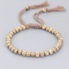 Hand-woven Creative Shaped Copper Beads Play Bracelet