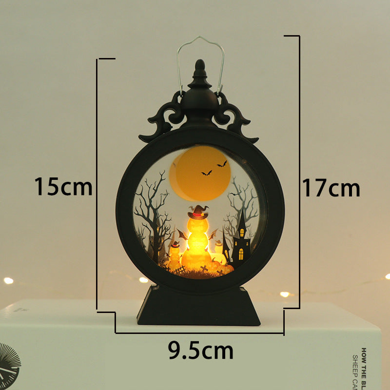 Halloween Retro Candle Portable Storm Lantern