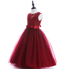 Big Kids Wedding Dress Girls Pettiskirt Lace Dress Costumes