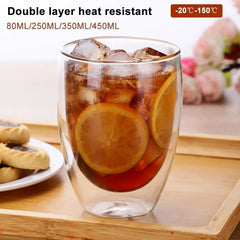 Double Wall Glass Cup Water Bottle