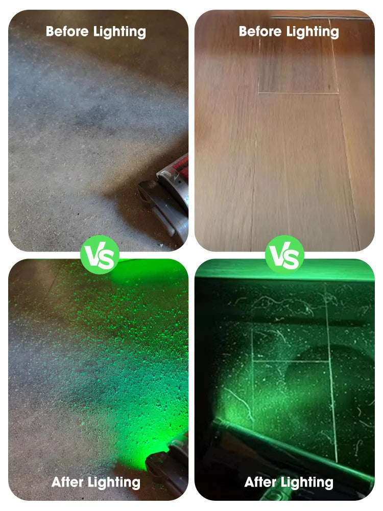 Vacuum Cleaner Green Light Laser Attachment