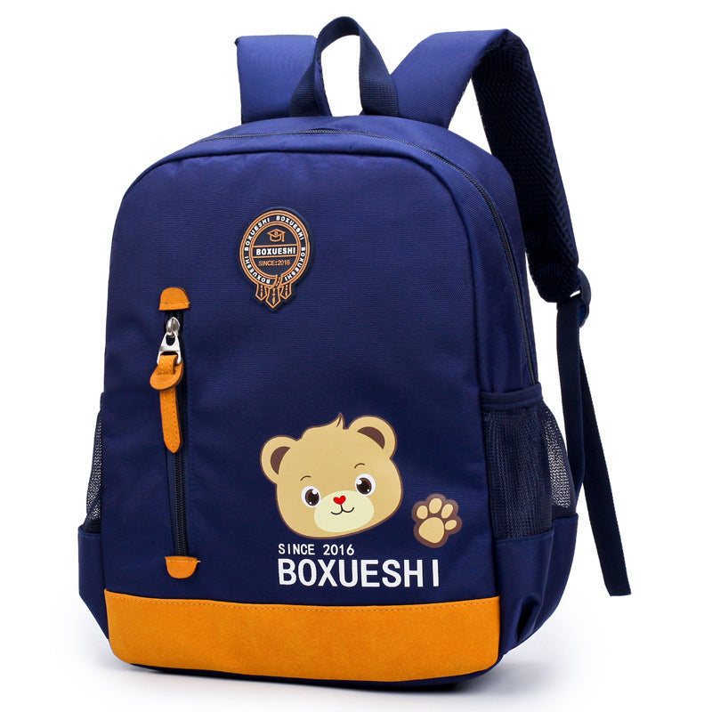 A cartoon bear nursery school schoolbag, schoolbag, schoolboy, boy and boy, baby boy and baby travel bag