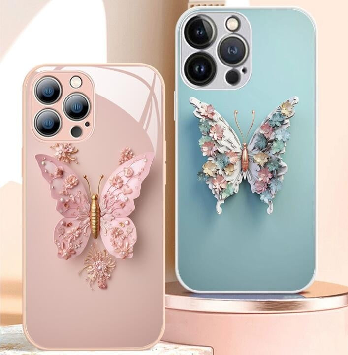 Fairy Butterfly Glass Phone Case