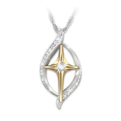 Faith Imitation Diamond Cross Pendant