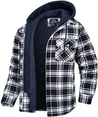 Men's Thick Padded Long Sleeves Loose Plaid