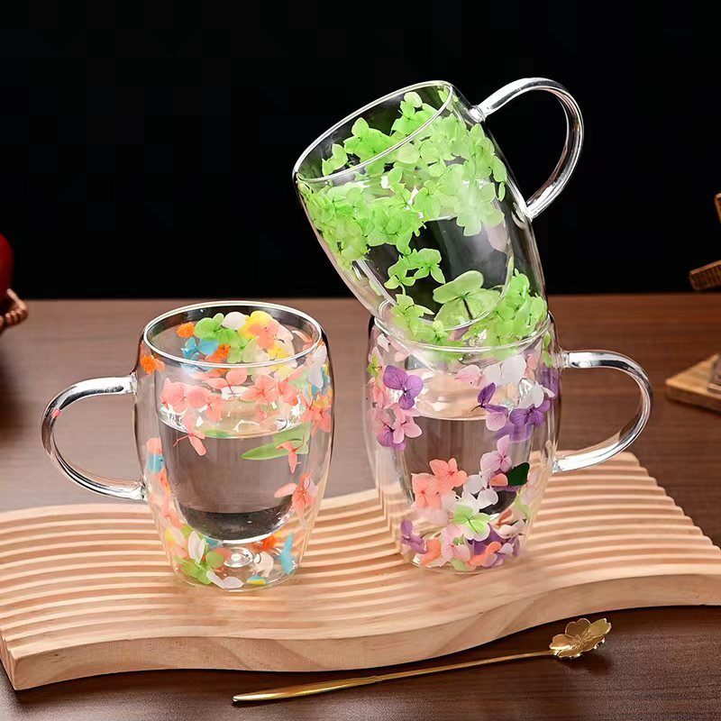 Dried Flower Double-layer Quicksand Cup Creative Home