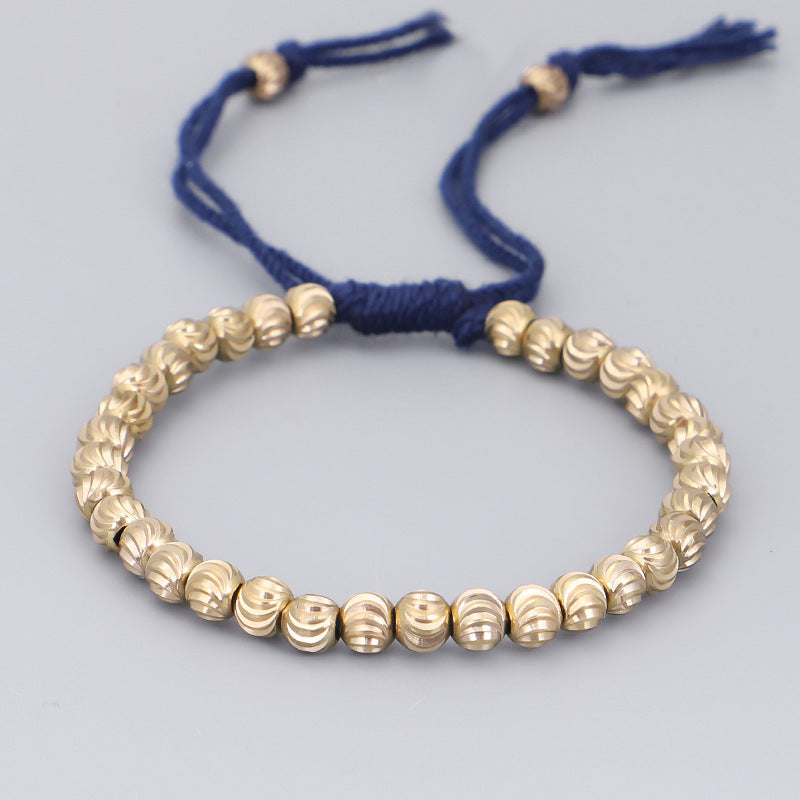 Hand-woven Creative Shaped Copper Beads Play Bracelet