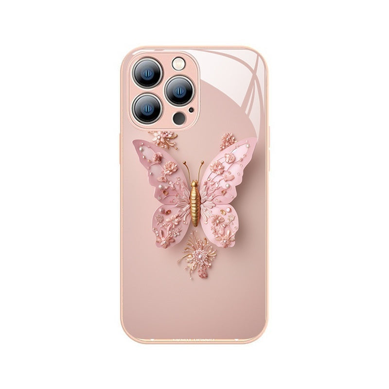 Fairy Butterfly Glass Phone Case